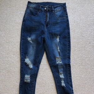medium wash ripped jeans